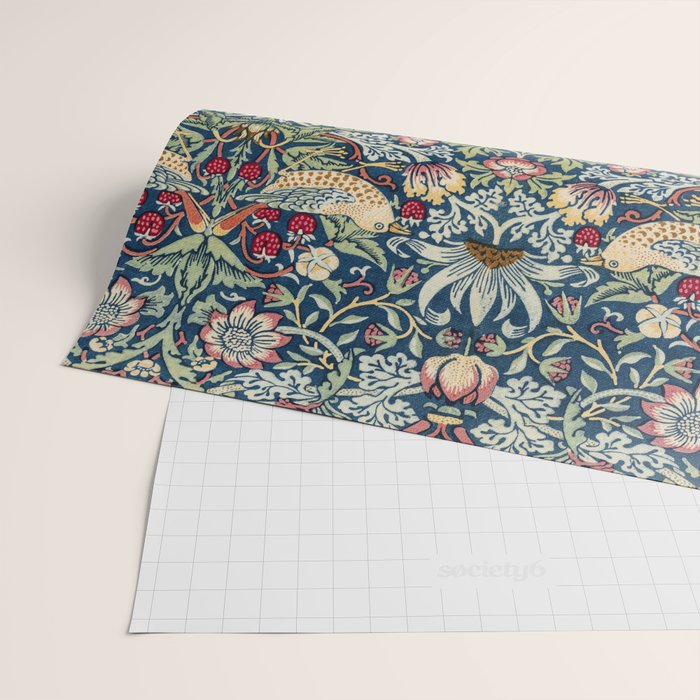 Strawberry Thief by William Morris  Wrapping Paper Gallery Image 2