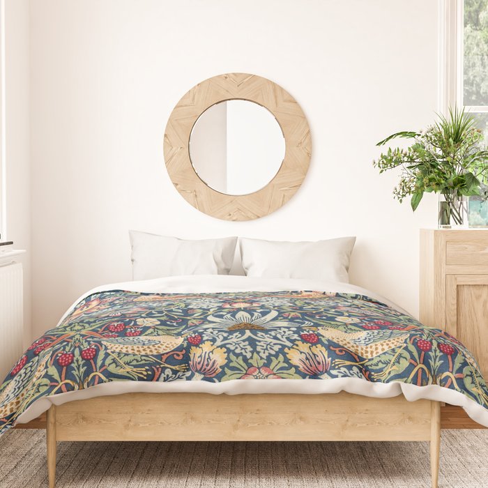 Strawberry Thief by William Morris  Duvet Cover Gallery Image 3