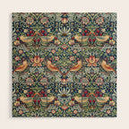 Strawberry Thief by William Morris  Wood Wall Art Gallery Image 1