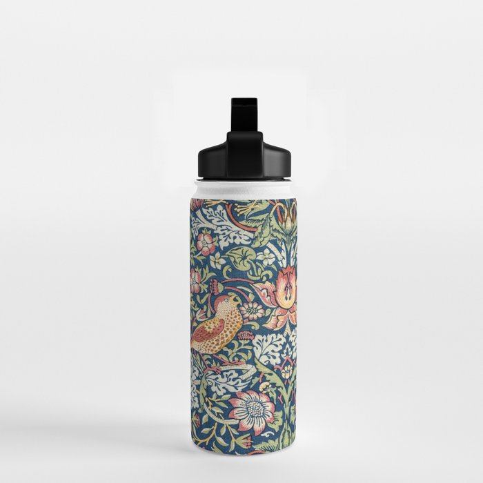Strawberry Thief by William Morris  Water Bottle Gallery Image 2