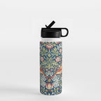 Strawberry Thief by William Morris  Water Bottle Gallery Image 1