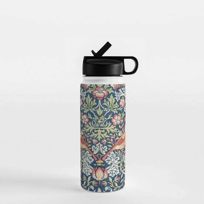 Strawberry Thief by William Morris  Water Bottle Gallery Image 1