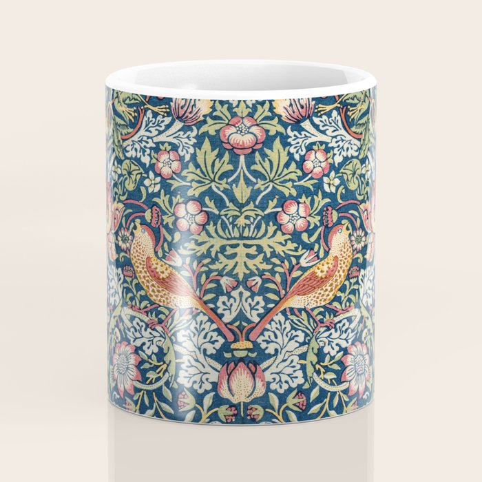 Strawberry Thief by William Morris  Coffee Mug Gallery Image 4
