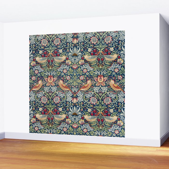 Strawberry Thief by William Morris  Wall Mural Gallery Image 2
