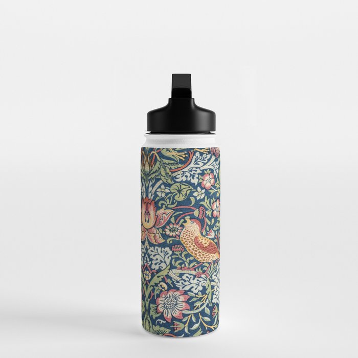 Strawberry Thief by William Morris  Water Bottle Gallery Image 3