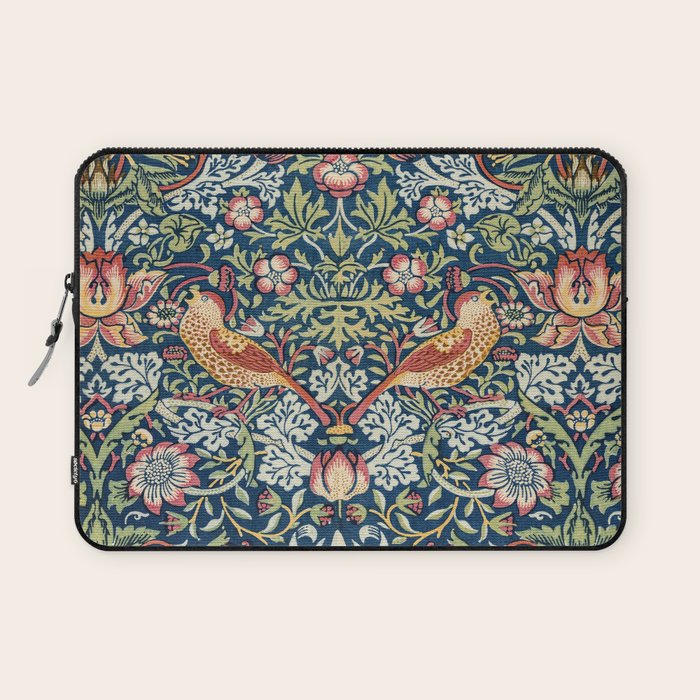 Strawberry Thief by William Morris  Laptop Sleeve Gallery Image 1