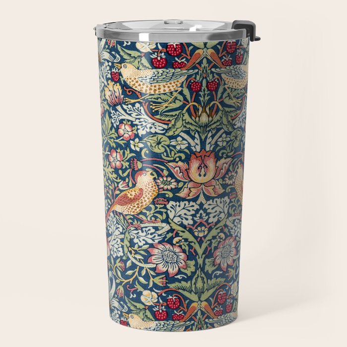 Strawberry Thief by William Morris  Travel Mug Gallery Image 2