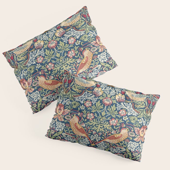 Strawberry Thief by William Morris  Pillow Sham Gallery Image 3