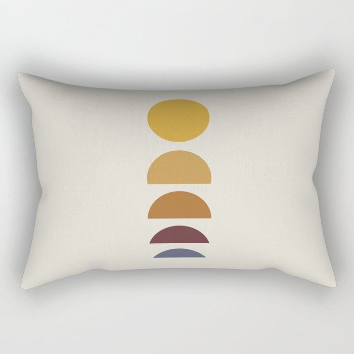 Minimal Sunrise Sunset Shapes Rectangular Pillow Gallery Image 1