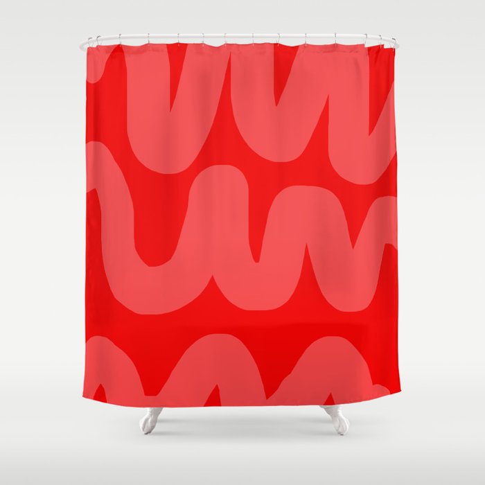rowdy red Shower Curtain Gallery Image 1