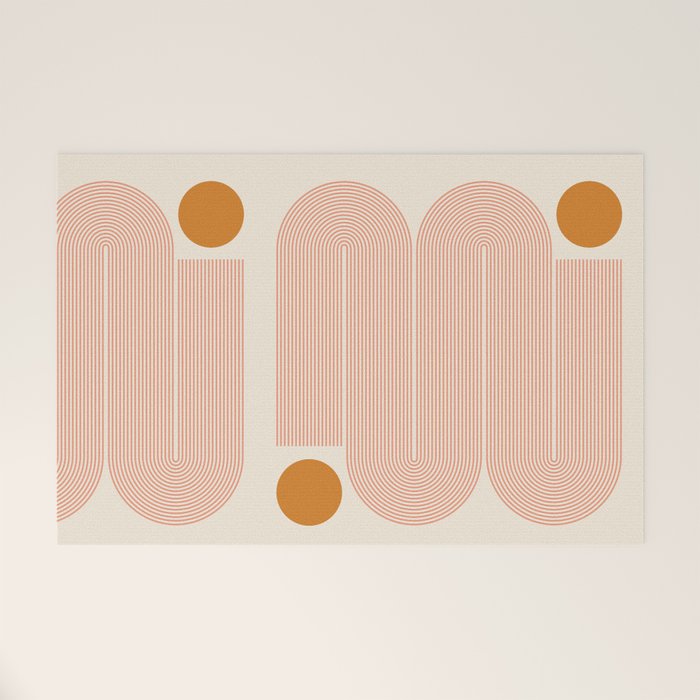 Abstraction_SUN_LINE_ART_Minimalism_002 Welcome Mat Gallery Image 1