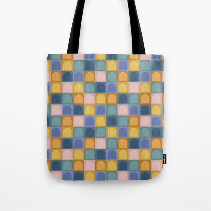 Checkered Arch Pattern II Tote Bag Gallery Image 1