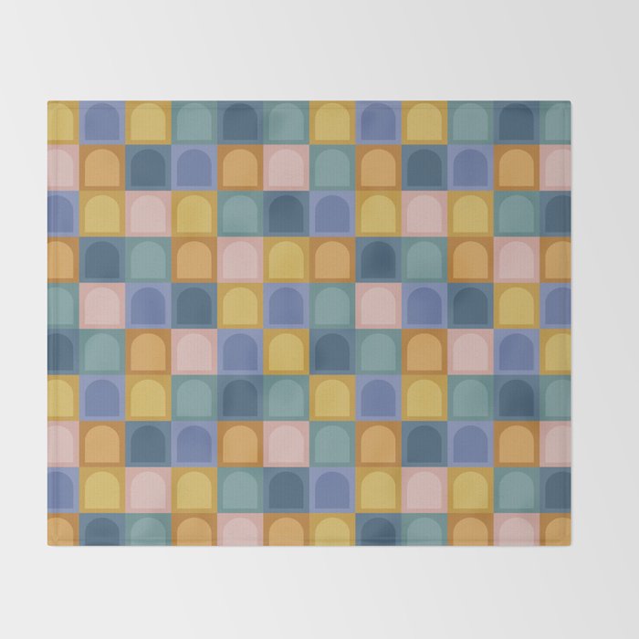 Checkered Arch Pattern II Throw Blanket Gallery Image 2