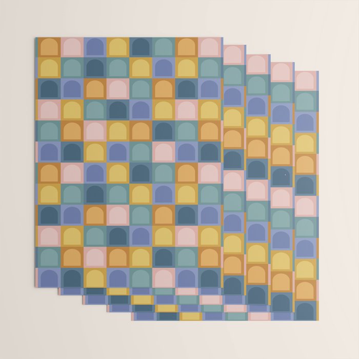 Checkered Arch Pattern II Wrapping Paper Gallery Image 3