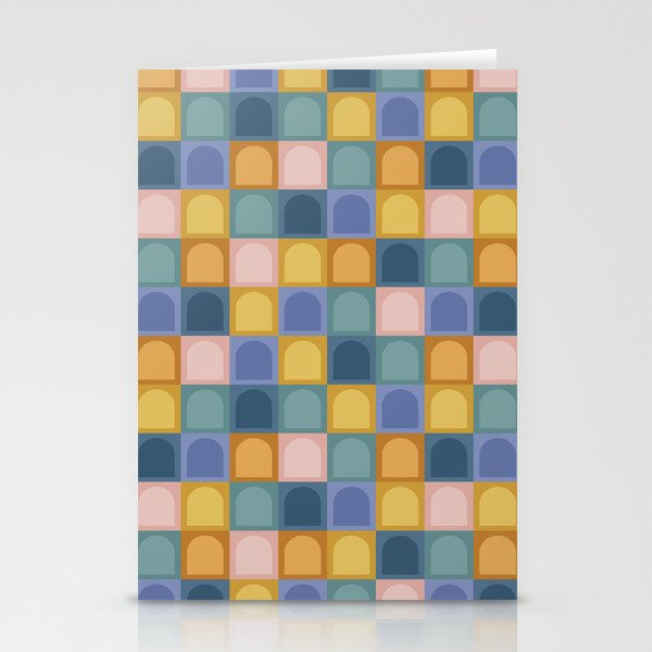 Checkered Arch Pattern II Stationery Card Gallery Image 1