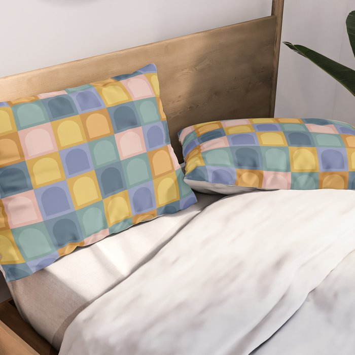 Checkered Arch Pattern II Pillow Sham Gallery Image 2