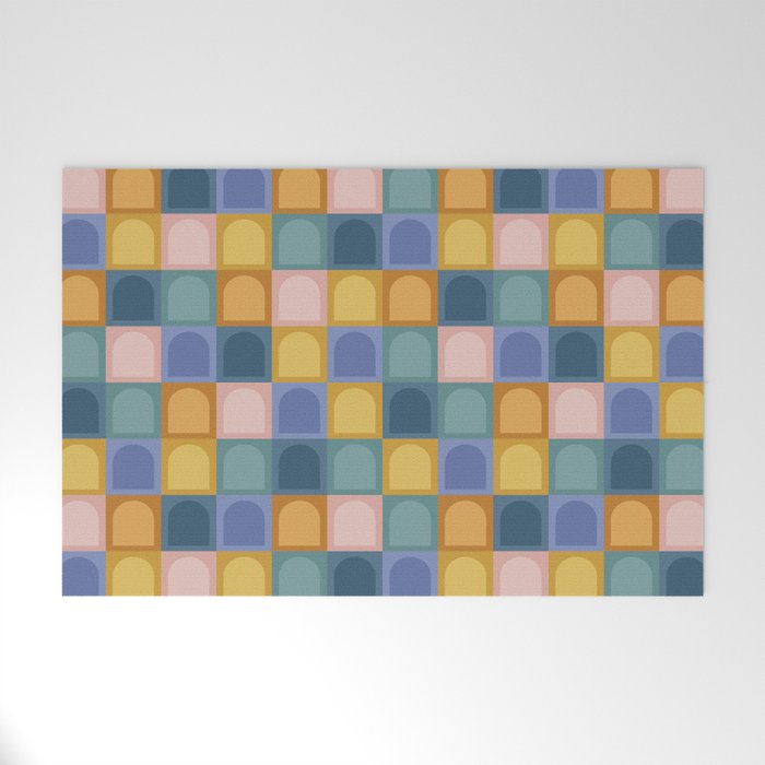 Checkered Arch Pattern II Welcome Mat Gallery Image 1