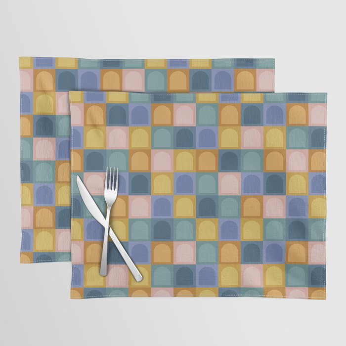 Checkered Arch Pattern II Placemat Gallery Image 1