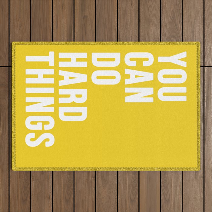You Can Do Hard Things Outdoor Rug Gallery Image 1