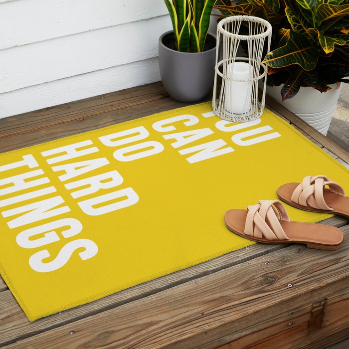 You Can Do Hard Things Outdoor Rug Gallery Image 2