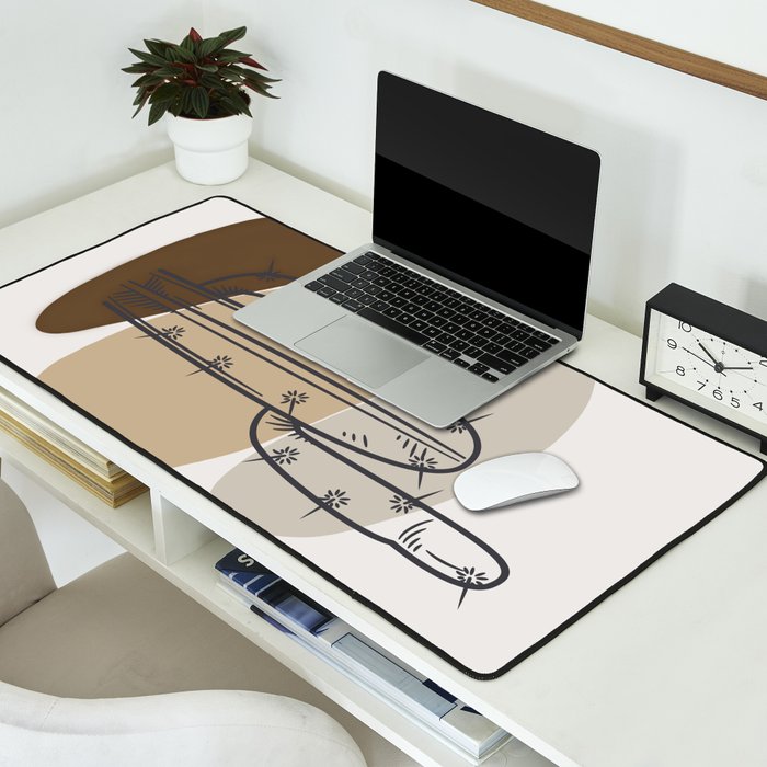 Abstract Cactus Desk Mat Gallery Image 2