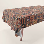 Geometric Tribal Patchwork Rug Design Tablecloth Gallery Image 1
