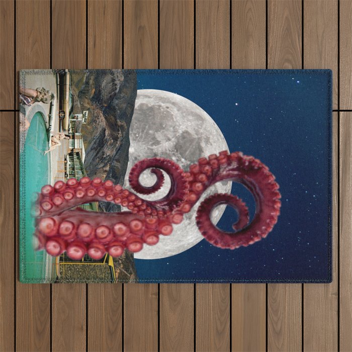 Octopus in the pool Outdoor Rug Gallery Image 1