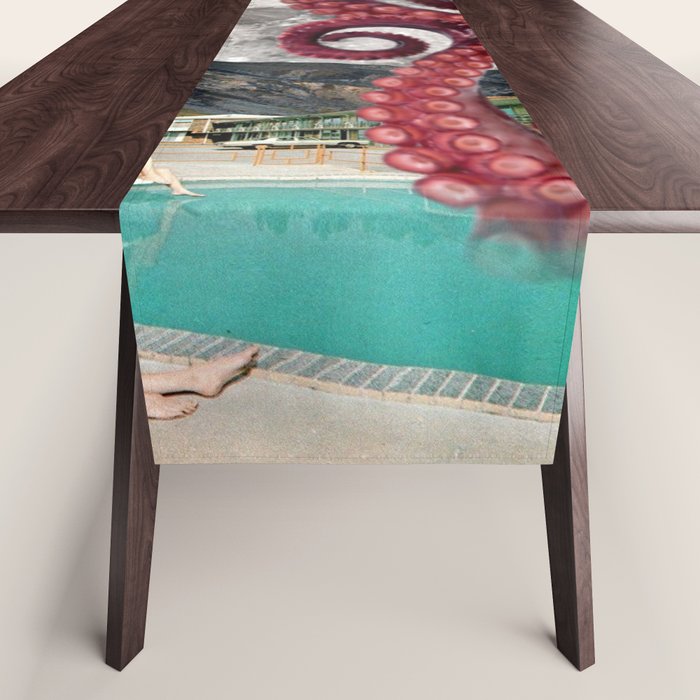 Octopus in the pool Table Runner Gallery Image 1