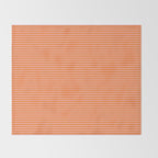 Fine Stripes Narrow Stripe Pattern in Pink and Orange Throw Blanket Gallery Image 2