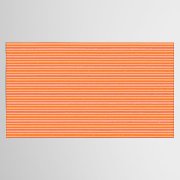 Fine Stripes Narrow Stripe Pattern in Pink and Orange Tablecloth Gallery Image 2