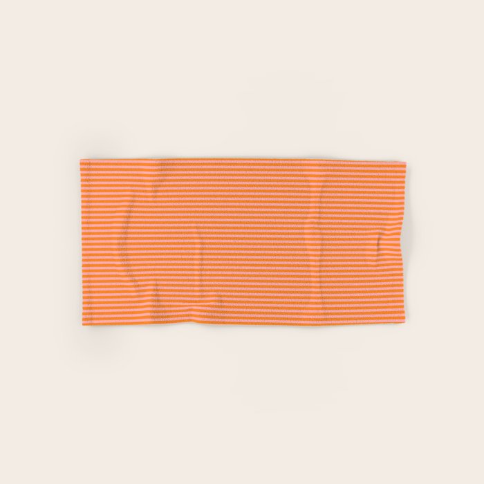 Fine Stripes Narrow Stripe Pattern in Pink and Orange Bath Towel Gallery Image 1
