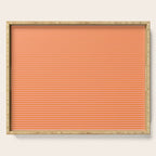 Fine Stripes Narrow Stripe Pattern in Pink and Orange Serving Tray Gallery Image 1