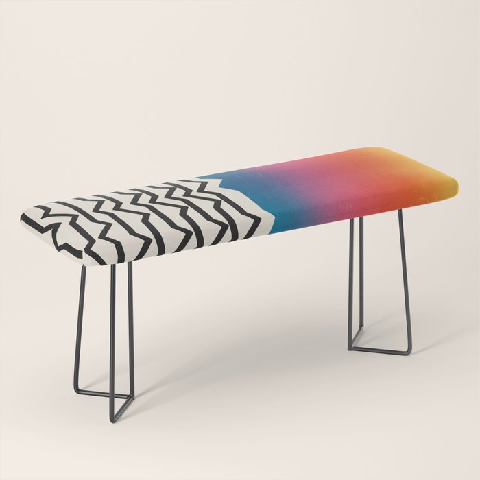 Vintage California Waves Bench Gallery Image 1