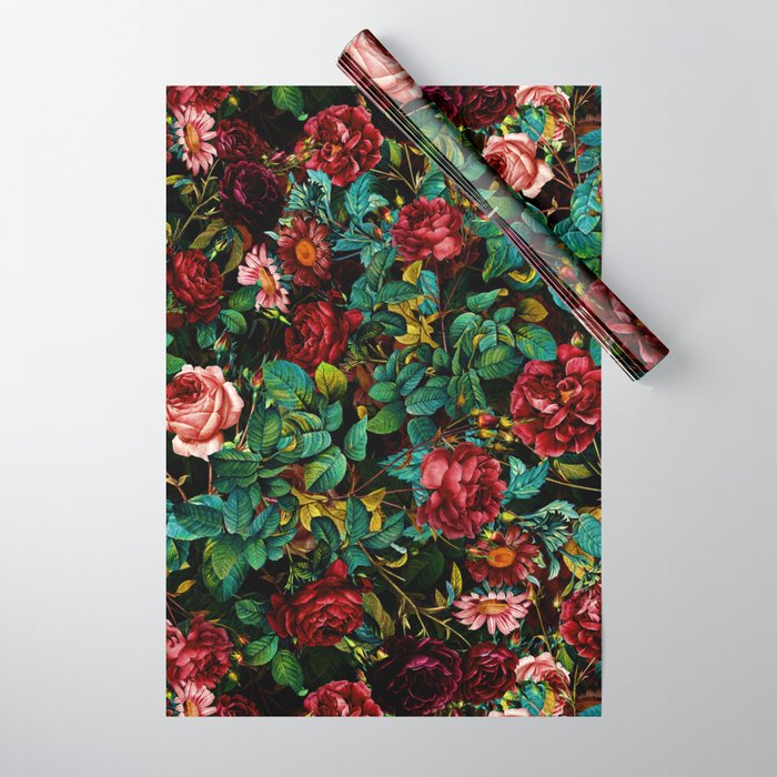 Rose Night Garden Wrapping Paper Gallery Image 1