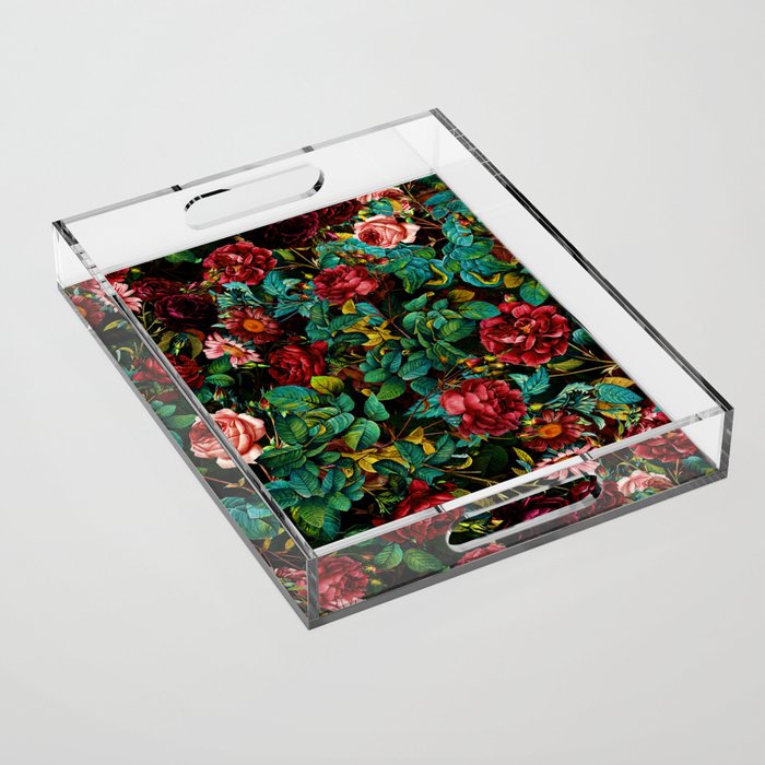 Rose Night Garden Acrylic Tray Gallery Image 1