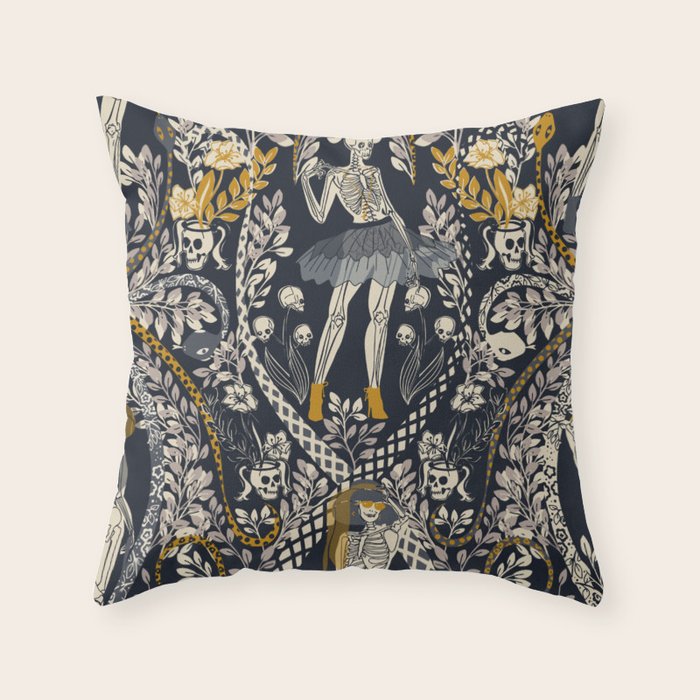 Gothic fashionista dark Throw Pillow Gallery Image 6