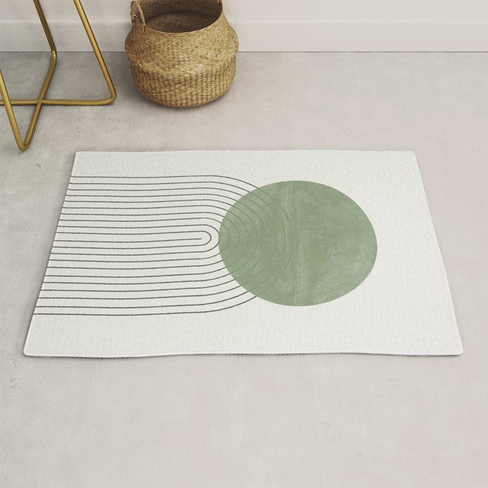 Green Sun Positive Vibe  Rug Gallery Image 1