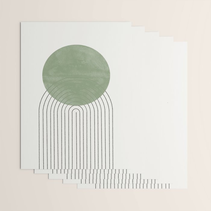 Green Sun Positive Vibe  Wrapping Paper Gallery Image 3