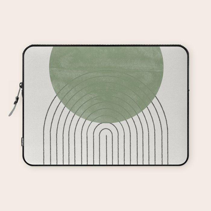 Green Sun Positive Vibe  Laptop Sleeve Gallery Image 1