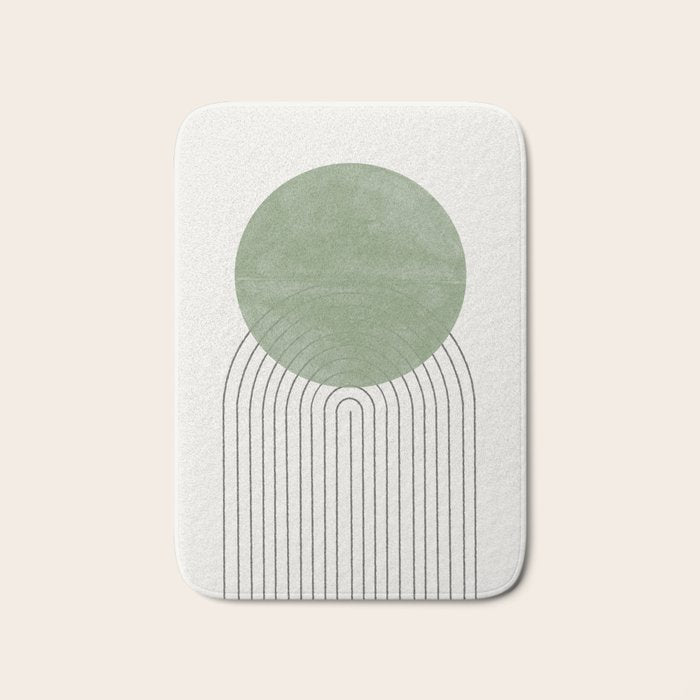 Green Sun Positive Vibe  Bath Mat Gallery Image 1