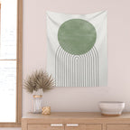 Green Sun Positive Vibe  Wall Tapestry Gallery Image 2