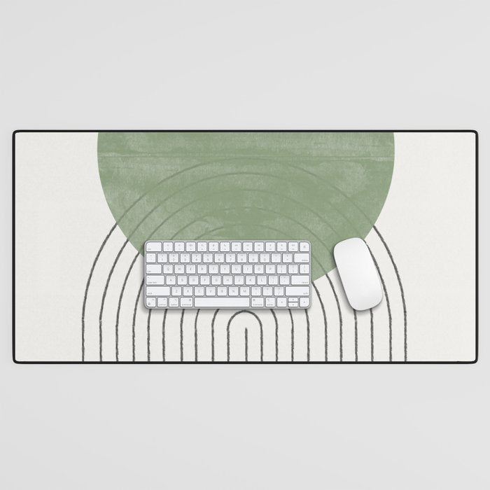 Green Sun Positive Vibe  Desk Mat Gallery Image 1