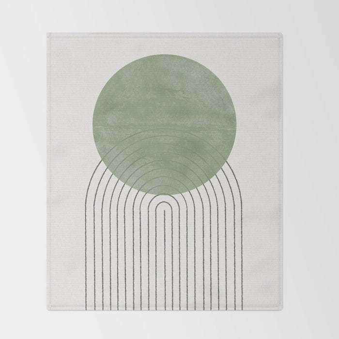 Green Sun Positive Vibe  Throw Blanket Gallery Image 2