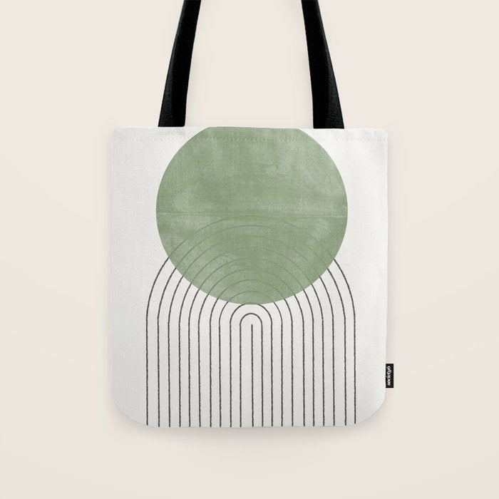 Green Sun Positive Vibe  Tote Bag Gallery Image 1