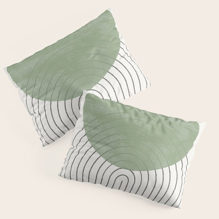 Green Sun Positive Vibe  Pillow Sham Gallery Image 3