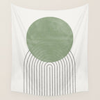 Green Sun Positive Vibe  Wall Tapestry Gallery Image 4