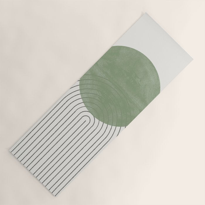 Green Sun Positive Vibe  Yoga Mat Gallery Image 1
