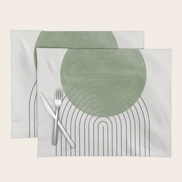 Green Sun Positive Vibe  Placemat Gallery Image 1