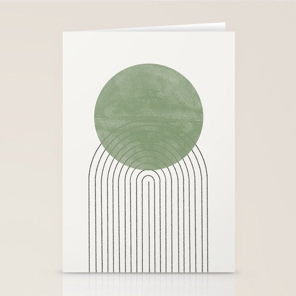 Green Sun Positive Vibe  Stationery Card Gallery Image 2