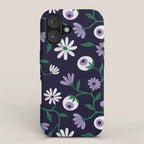 Dark Gothic Floral Garden Flowers and Eyes Creepy Halloween iPhone Case Gallery Image 1